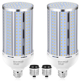 XYCN 2 Pack 120W Corn LED Light Bulb Fanless,3000K/Warm White(1200 Watt Equivalent) E26/E39 Large Mogul Base LED Cob Lamp 15,800LM for Outdoor Indoor Garage Warehouse Factory Workshop Street Backyard