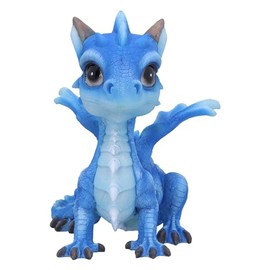 Nemesis Now Ice Dragonling Figurine 12.3cm, Resin, Blue, Baby Dragon Figure, Blue Dragonling Figurine, Collectable Dragon Giftware, Cast in the Finest Resin, Expertly Hand-Painted