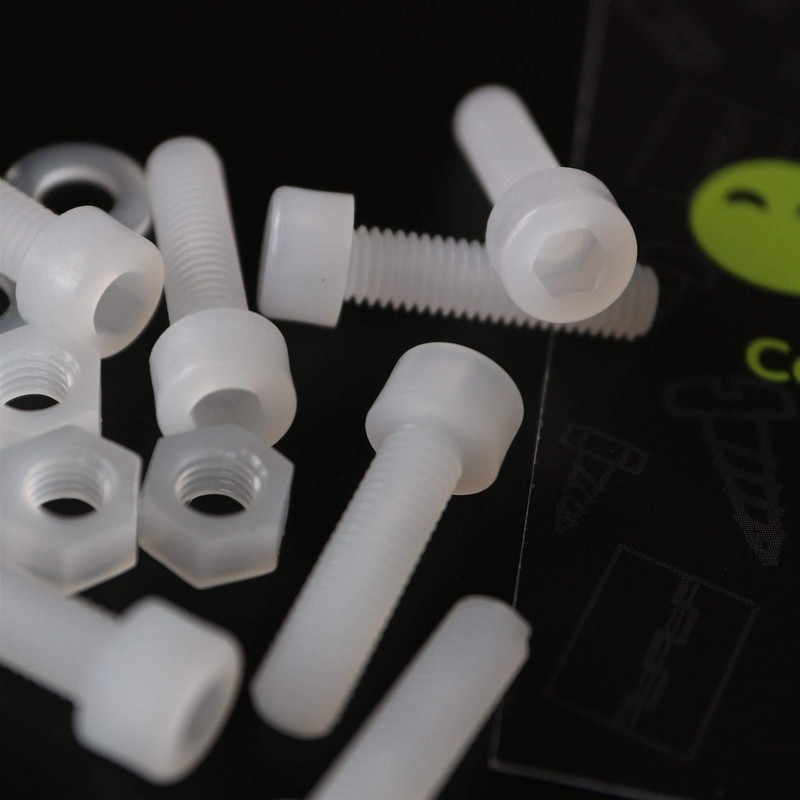 10x PVDF socket head, hex head, plastic machine screws, M5