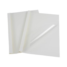 RAYSOONER Thermal Binding Cover A4 0.4 inch (10 mm) Back Width with Glue for 100 Binding, 25 Sheets White Thermal Binding Cover