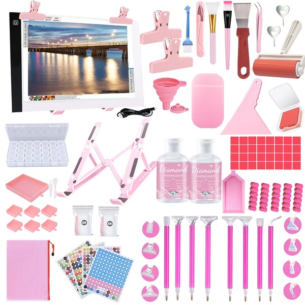 NLXCXUCY 158Pcs Diamond Art Accessories Kit All Inclusive Diamond Painting