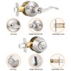 Probrico 3 Pack-Entry Door Lever and Deadbolt Lock Set, handleset