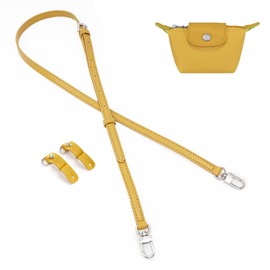 Gastinsave Shoulder Strap, Vachetta Leather Replacement Crossbody Handbag Strap Adjustable with 2Pcs D Rings for DIY