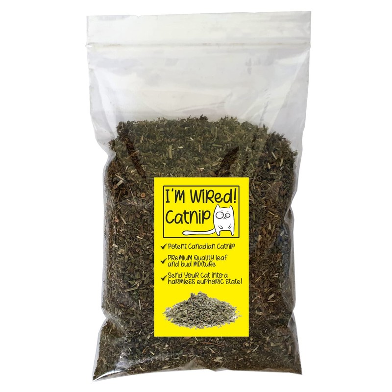 Catnip Dried Leaves Buds Mix I'M WIRED Strong Canadian Resealable