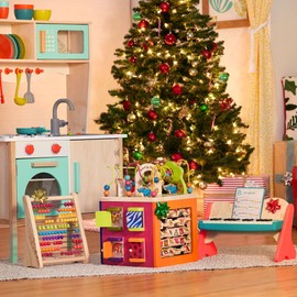 B. toys – Fruity! Wooden Abacus for Kids Classic Math Learning Toy with 100 Beads Educational for Addition, Subtraction Numbers & Counting 18+ Months