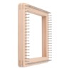 Mini Square Knitting Tool with Hooks Wooden Crochet Board for