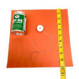 Repair My Moonwalk Econo Bounce House Repair Kit 10"x10" Vinyl Patch Glue Thread Needle DIY - Orange