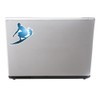 2 x 10cm Surfer Wave Vinyl Sticker Laptop Campervan Car