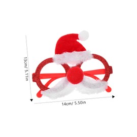 Parliky Christmas Party Glasses Unique Hat Beard Frame Photo Prop Lightweight Stylish Christmas Decor