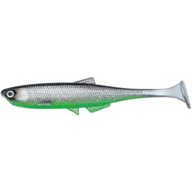LMAB Bleak Shad 6 cm, 9 cm, 12 cm, 15 cm, 18 cm KÖFI – Rubber Fish Fishing Lure – Rubber Bait for Zander, Perch, Pike & Trout – Zander Bait, Pike Bait, Artificial Bait (6 cm, Chrome Green)