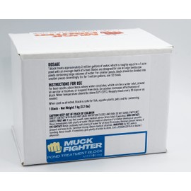 Microzyme Muck Fighter Pond Treatment Block | Lasts 30 days | Natural Pond Bacteria & Sludge Decomposing Enzymes | Water Clearing Odor Eliminating Microbes | Safe for Fish, Pets, & Recreation (1-Pack)