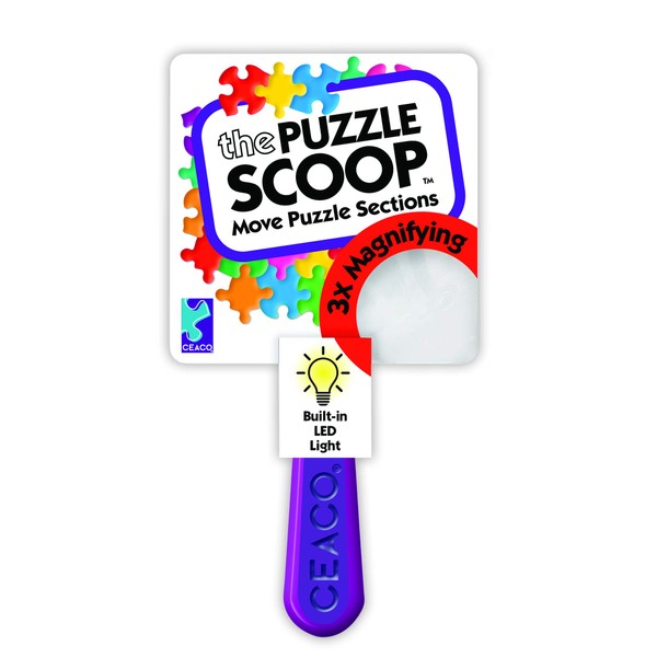 Ceaco The Puzzle Scoop – A Lifting, Moving, Illuminating, and Magnifying Puzzle Accessory for All puzzlers