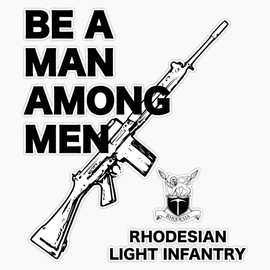 HOF Trading Be A Man Among Men Vinyl Sticker Waterproof Decal Laptop Wall Window Bumper Sticker 5"