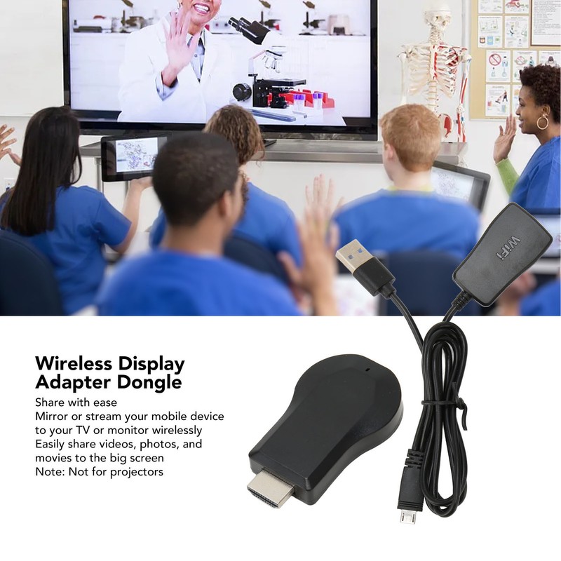 Wireless Display Adapter Dongle WiFi 1080P HD Multimedia Interface Display