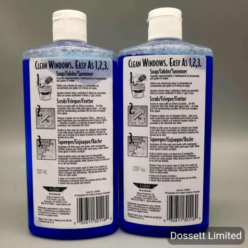 Ettore Squeegee-Off Window Cleaning Soap, 16oz 2-pack - MAKES 32