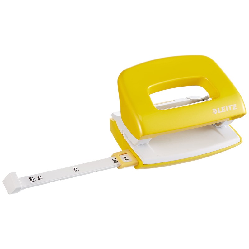 Leitz Mini Hole Punch, 10 Sheets, Guide Bar with Format