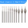 Luo ke 11 Pcs Olive Shape Diamond Burr - 3/32