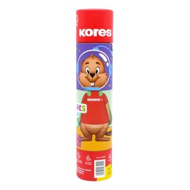Kores - Kolores Jumbo, 12 Triangular Shape Chunky Colouring Pencils - Triangular Shape, FSC Wood - Set of 12 Assorted Colouring Pencils in Twist and Turn Tube with Jumbo Sharpener