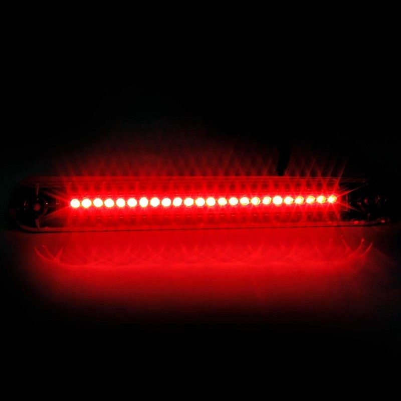 Qiilu Universal Red 24 LED Car High Mount Third 3RD