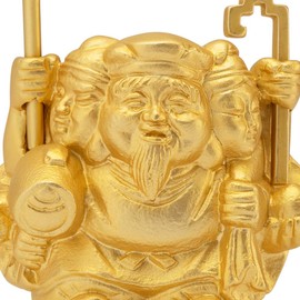 Butsudanya Takita Shoten Buddha Statue, Lucky Fortun, Three Sides Daikokuten, Copper Gold Plated (Height 1.6 inches (4 cm) x Width 1.4 inches (3.5 cm)); Progress and Best Victory Guardian God of Hideyoshi, Protection Against Evil [Takita Shoten Issued Ce