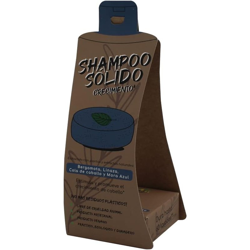 Arbol Verde Shampoo Sólido en Barra Natural Crecimiento con Bergamota,