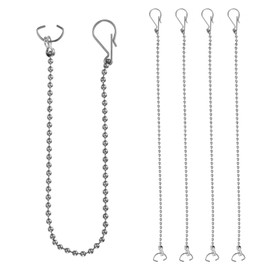 sourcing map 5Pcs Toilet Flapper Chain, 9.8" Toilet Handle Chain Universal Toilet Handle Replacement Kit with Hook and Ring for Toilet Flapper Lift Chain Replacement