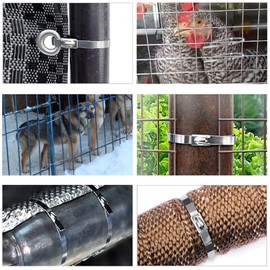 PIPHU 12 Inch Metal Zip Ties (100 Pk) 304 Stainless Steel Cable Ties Heavy Duty Zip Ties 270 lbs Suitable for Exhaust Wrapping Fence Outdoor Canopy