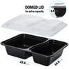 2 Compartment Meal Prep Containers - Reusable BPA Free Plastic