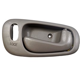 PT Auto Warehouse TO-2542G-RH - Inside Interior Inner Door Handle, Gray - with Power Lock Hole, Passenger Side