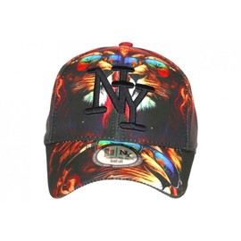 Hip Hop Honour Childrens Cap Lion Orange Blue Original NY Wild 7 to 12 Years - Boys, orange