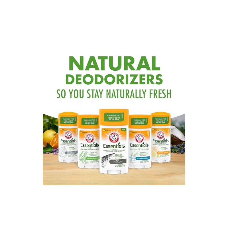 Arm & Hammer Essentials Deodorant with Magnesium, Vanilla Sandalwood, Aluminum