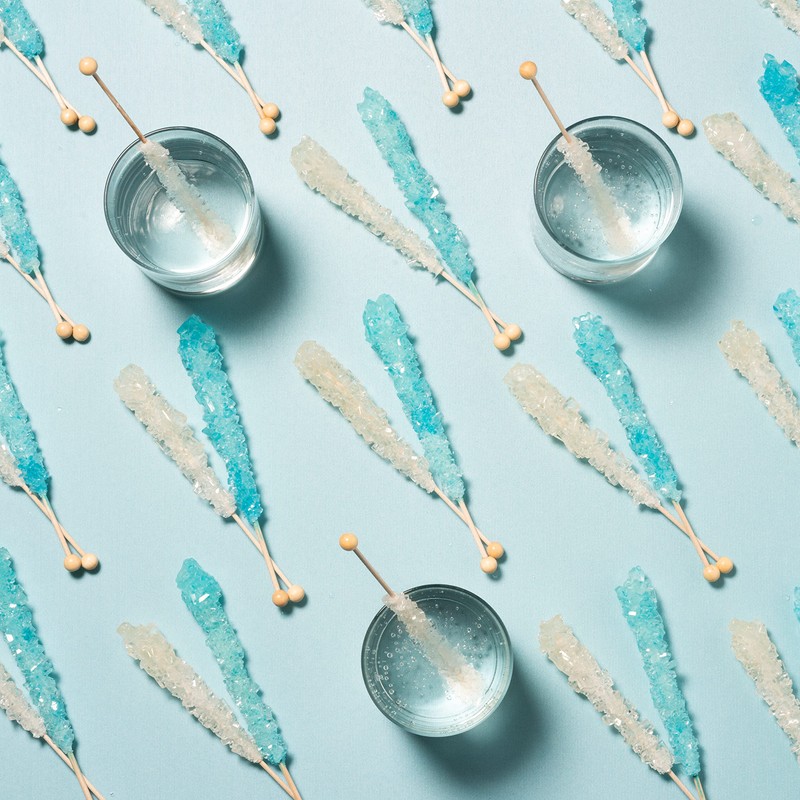 Candy Envy - Light Blue and White Rock Candy Sugar