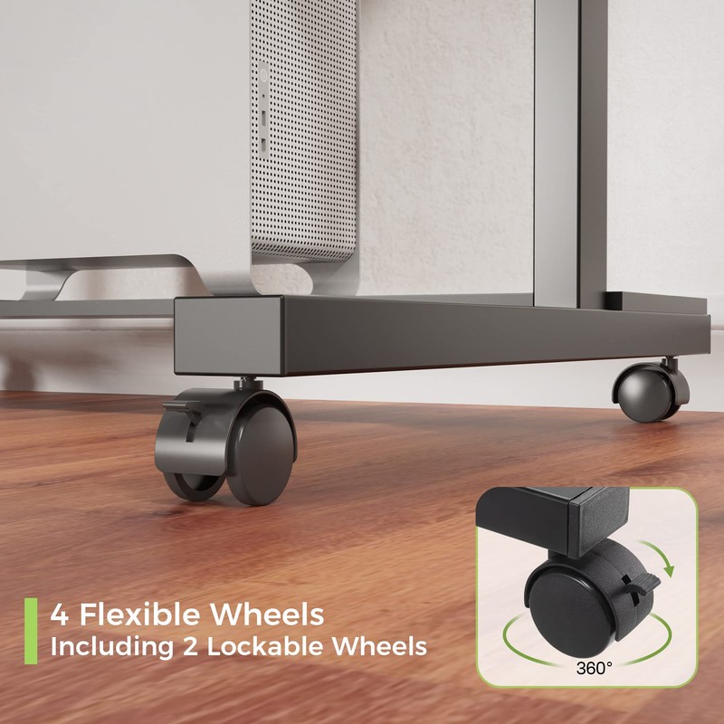 Eureka Ergonomic Mobile Standing Desk 41 Inch, Lockable Home Office