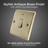 BG Electrical Single Wall Switch with LED Power Indicator, Double