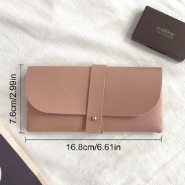 Glasses Case, Pack of 2 Soft Glasses Case, Sunglasses Case, Leather Glasses Case, Glasses Case, Portable for Men and Women, PU Leather, Soft Glasses Case, Protective Case
