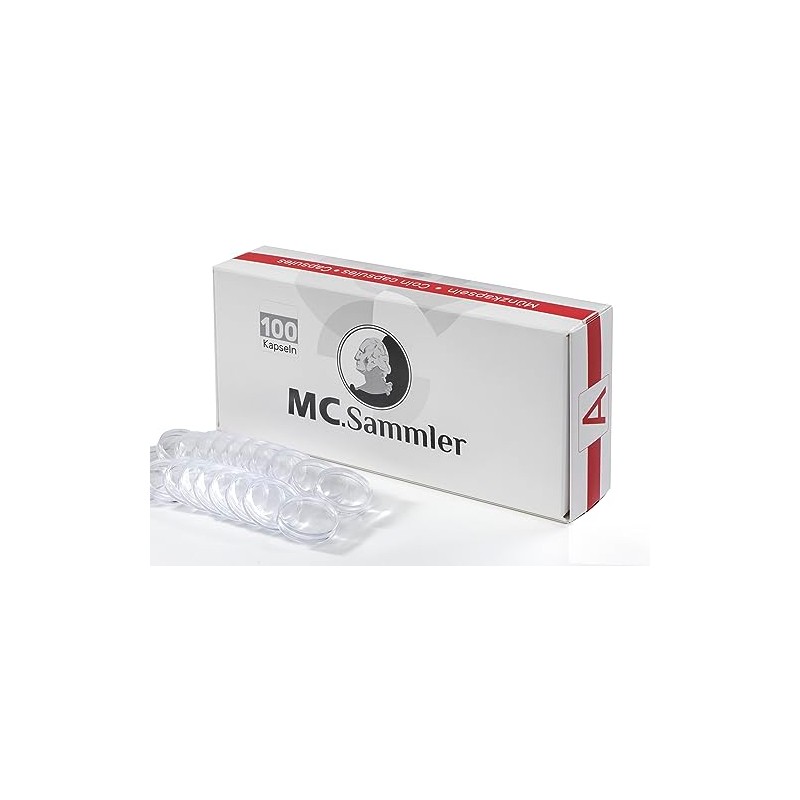MC.Sammler Coin Capsules Size Inner Diameter 41 mm, Pack of