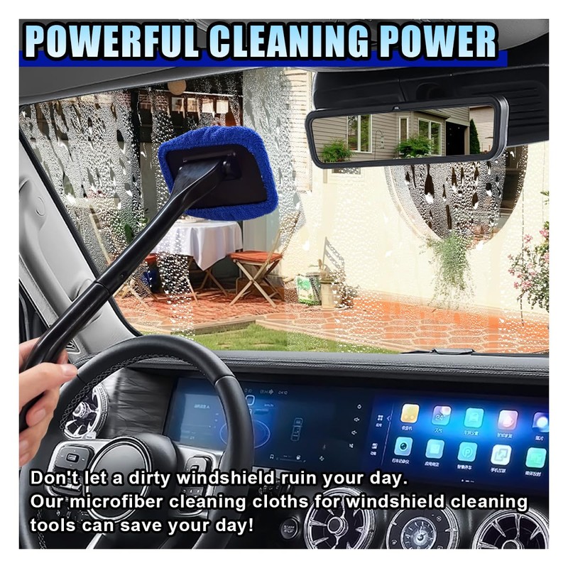LAINLOY 7 Pack Microfiber Cloths, Replaceable Car Inside Windshield Cleaning