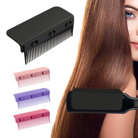 Flat Iron Comb Attachment to Clip On, Hair Straightener Accessory, Comb Attachment Used at Home and Salon for Hair Styling(Girls Pink)