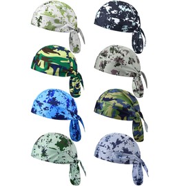 Foaincore Paquete de 8 Gorras de Calavera para Hombres Que absorben el Sudor, Forro de Casco de refrigeración para Ciclismo y Motocicleta