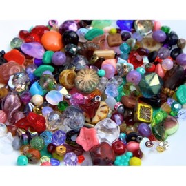 50g Assorted Czech Glass Beads – Firepolished, Pressed, Table Cut Mix - Ideal for Jewelry Designers, Beaders & Crafters