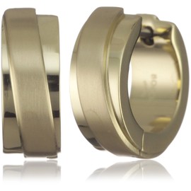 Boccia 0560-05 Women's Creole Earrings Titanium (Pr) Gp Pol/Gp Sat, Titanium, No Gemstone