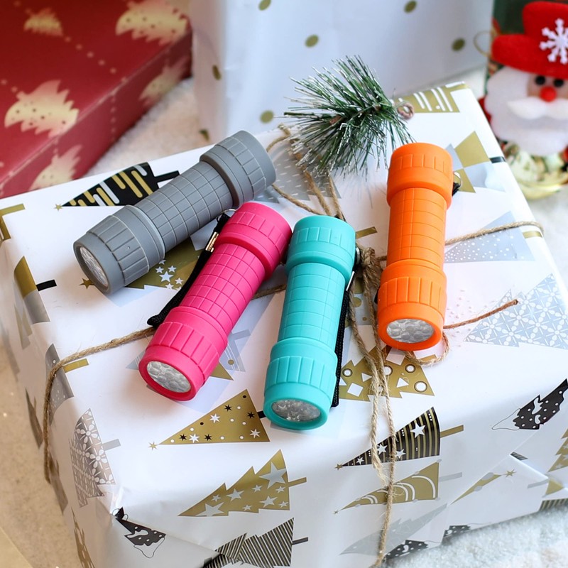 FASTPRO 10-Pack, 9-LED Mini Flashlight Set, AAA Batteries are Included