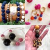 Beadthoven 100pcs 10mm Rhinestone Beads Navy Blue Crystal Pave Clay