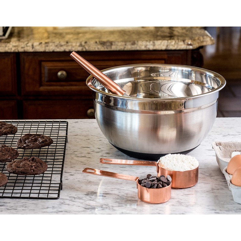Bellemain Stainless Steel Non-Slip Mixing Bowls with Lids (3 Piece,