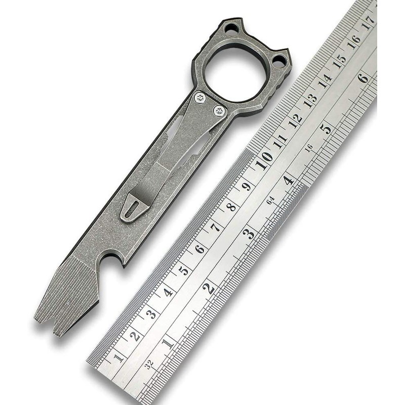 Titanium EDC Crowbar Outdoor Crowbar Bottle Opener with Pocket Clip