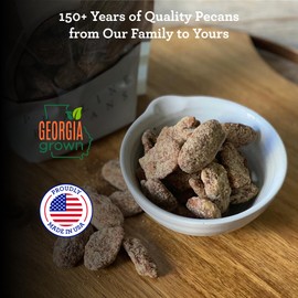 HUDSON PECAN COMPANY: Praline Roasted Georgia Pecans | Candied Gourmet Delight, Irresistible Southern Sweetness (Perfect for Snacking, Baking, Salads, Desserts, Gifting & More), 8 oz Resealable Pouch