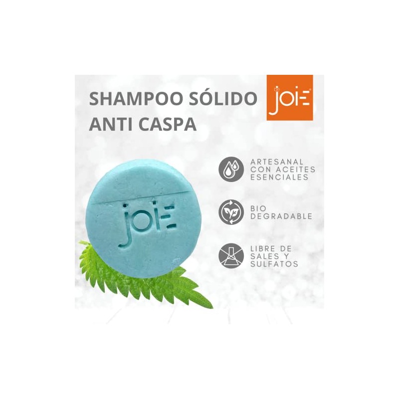 2 Pastillas Joie Shampoo Solido AntiCaspa | Artesanal Solido Unisex