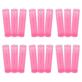 Ciieeo - 30 tubos vacíos para bálsamo labial de PE rosa de 5 g recargables