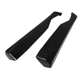 IKON MOTORSPORTS Rear Aprons, Compatible with 1999-2004 Ford Mustang, MDA Style Unpainted Black PU Polyurethane Rear Bumper Lip Lower Side Spat Valance Winglet Canard Protector 2PCS