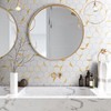 NBG-1 3“ Hexagon White and Gold Metal Stainless Steel Polished